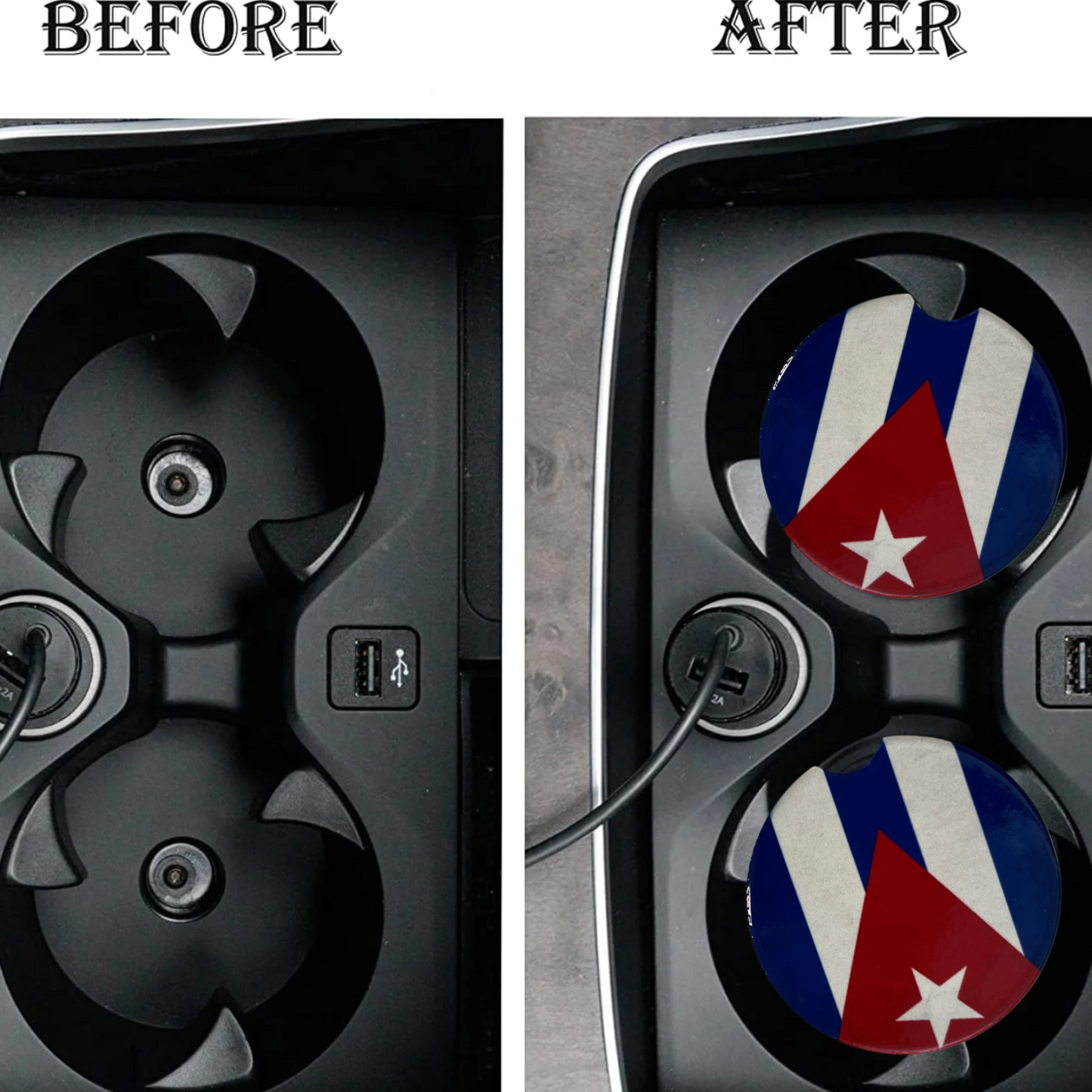Car Coasters - Cuban Flag
