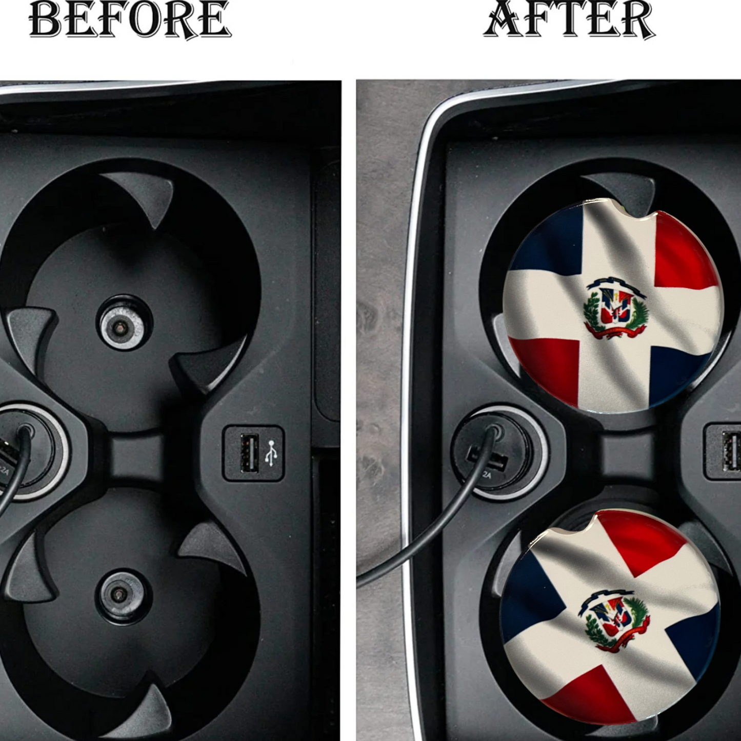 Car Coasters - Dominican Republic Flag