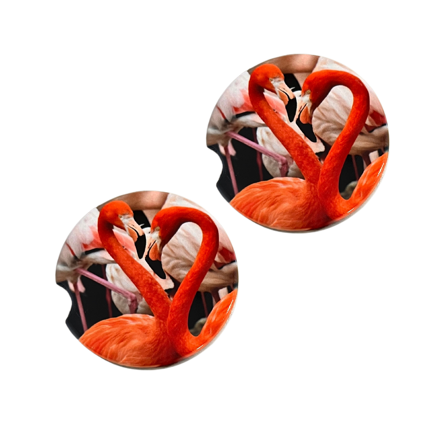 Car Coasters - Pink Flamingos
