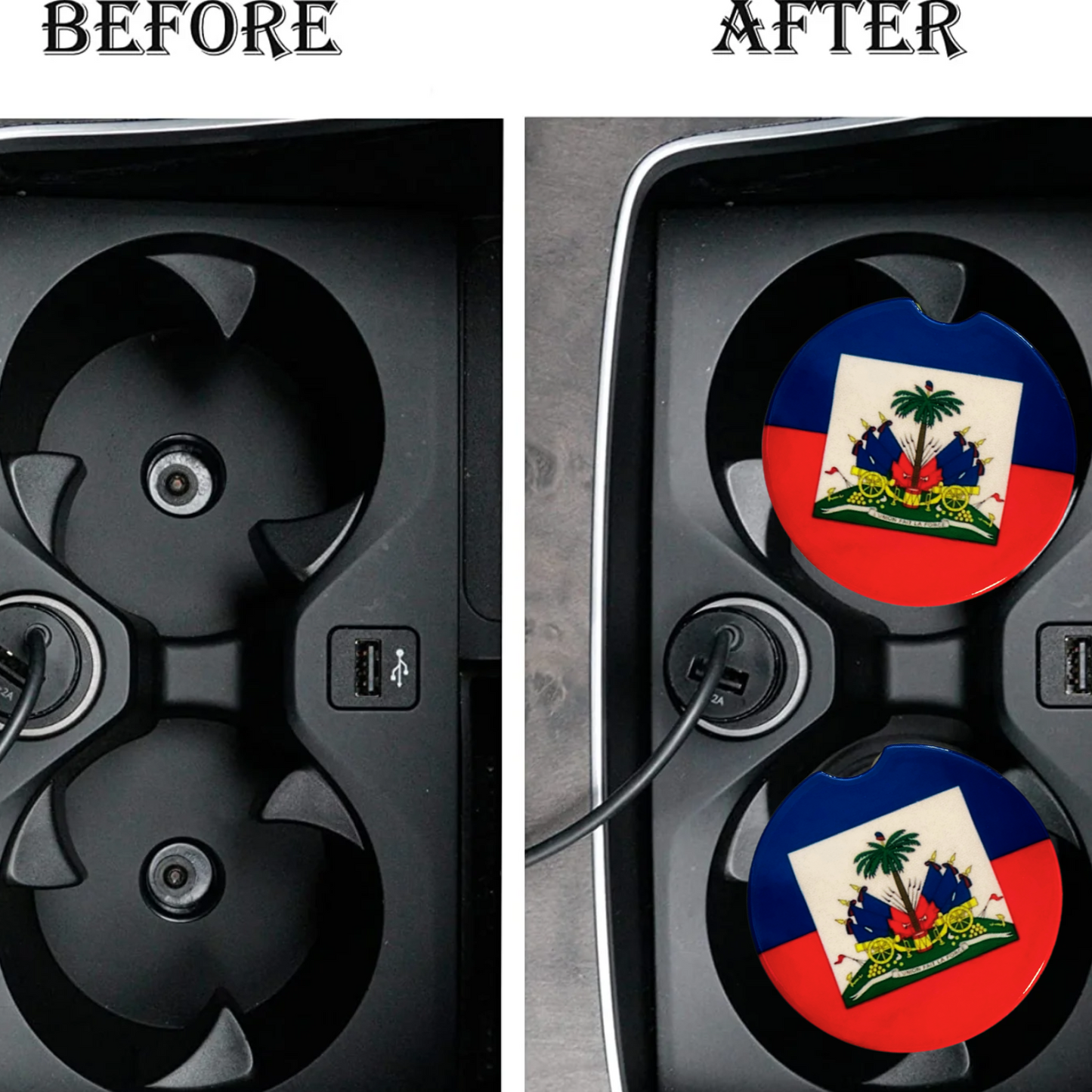 Car Coasters - Haitian Flag