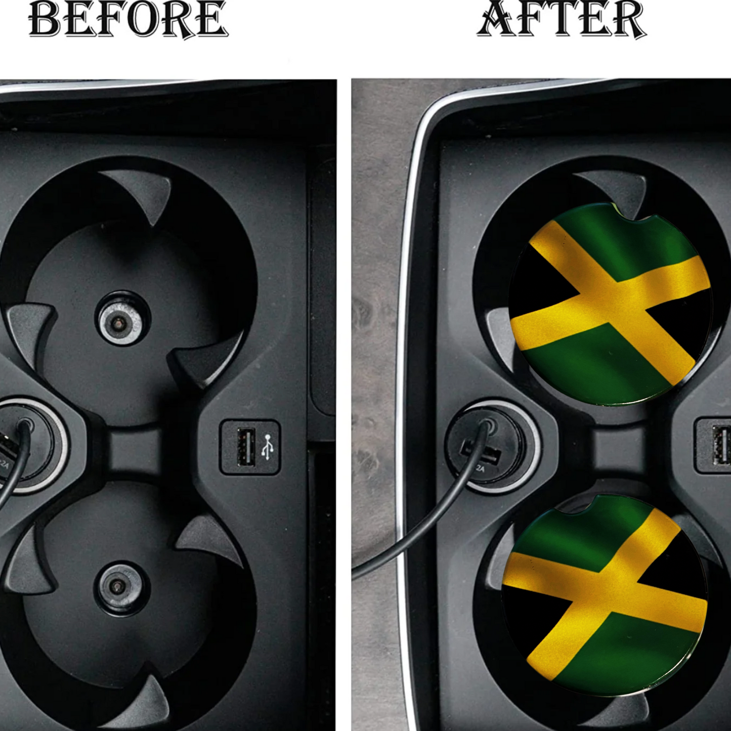 Car Coasters - Jamaican Flag