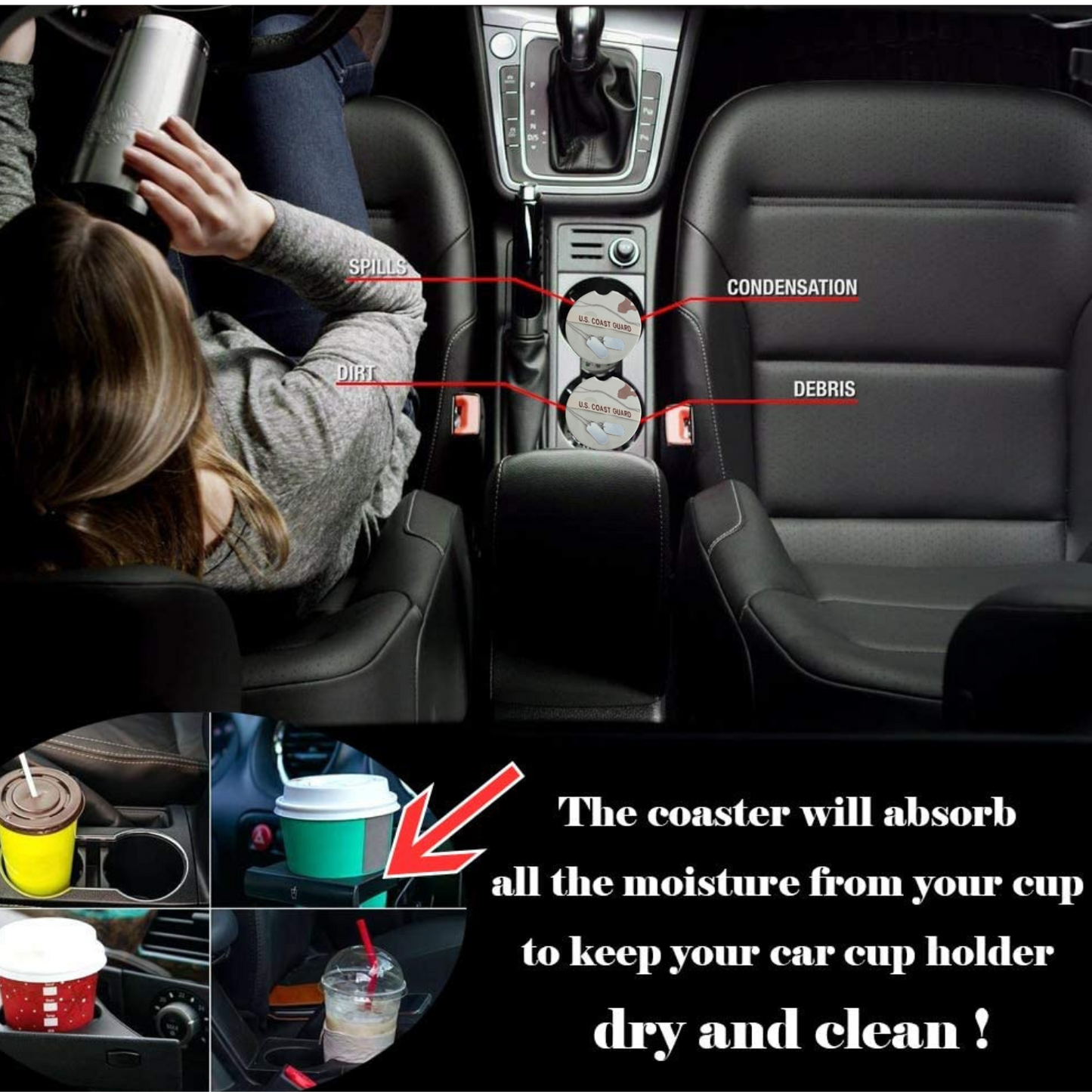 Car Coasters - US Coast Guard Dog Tags