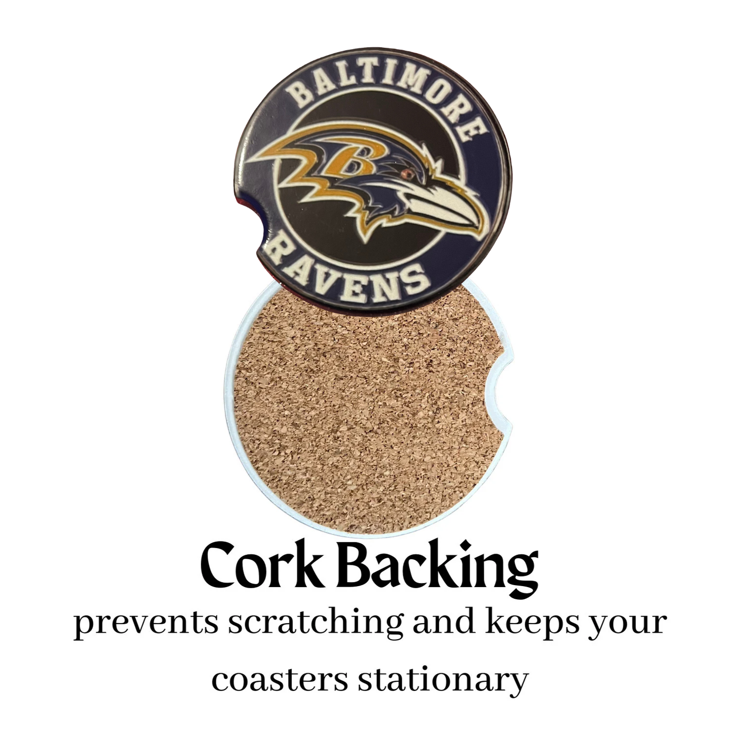 Car Coasters - Baltimore Ravens