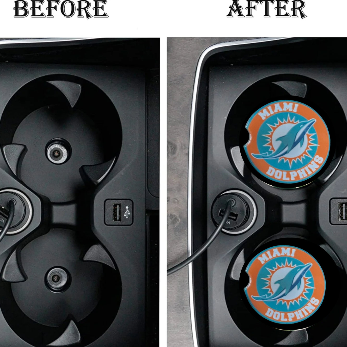 Car Coasters - Miami Dolphins