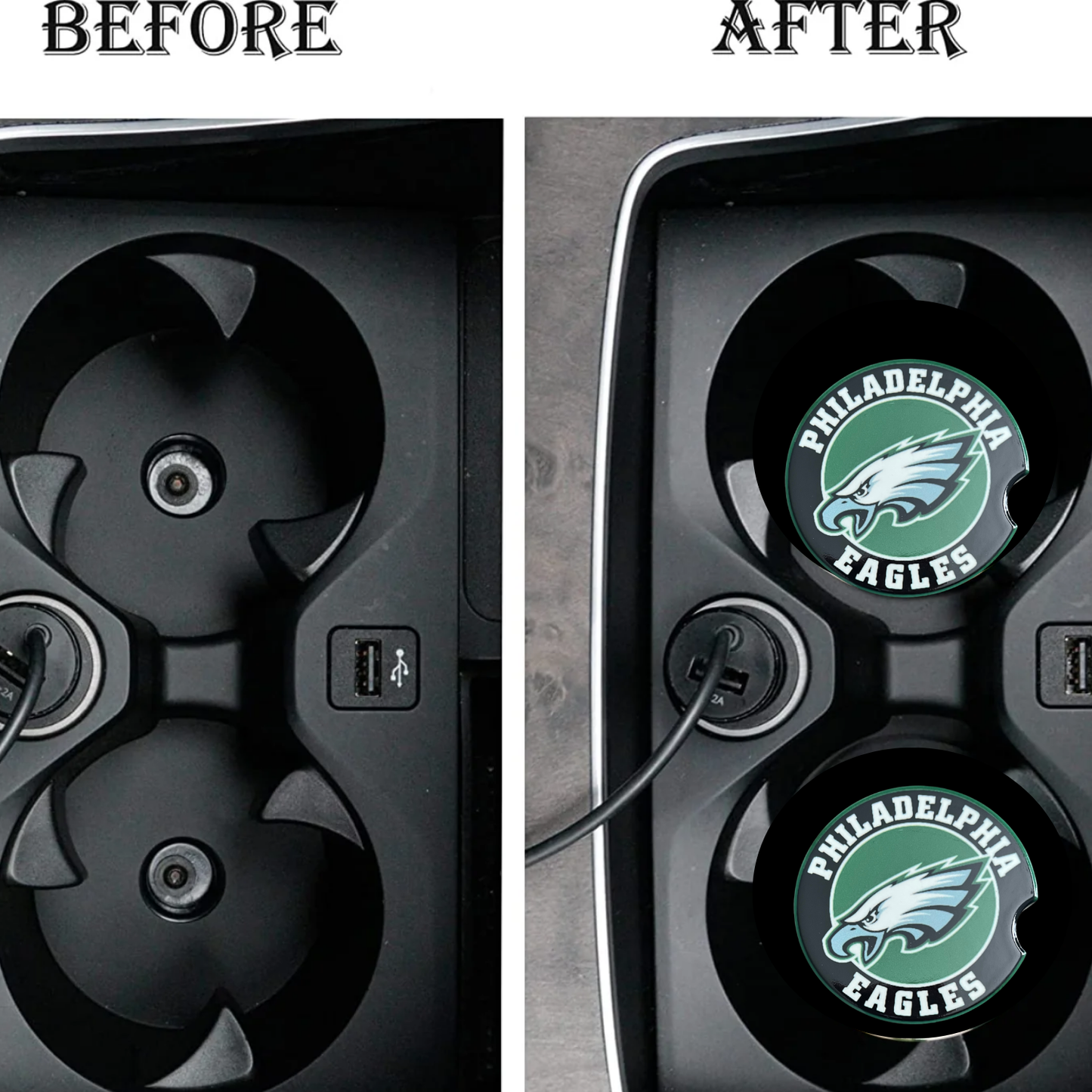 Car Coasters - Philadelphia Eagles