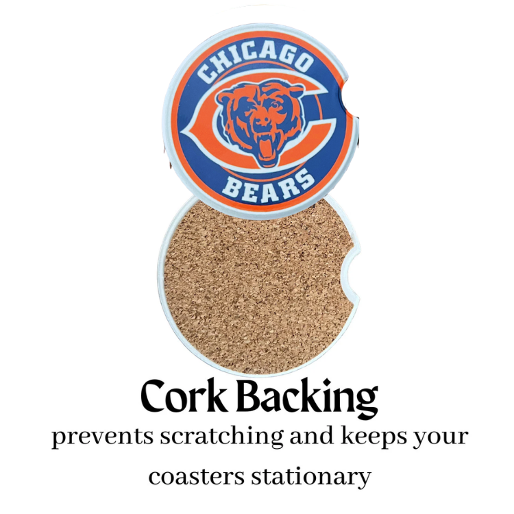 Car Coasters - Chicago Bears(C)