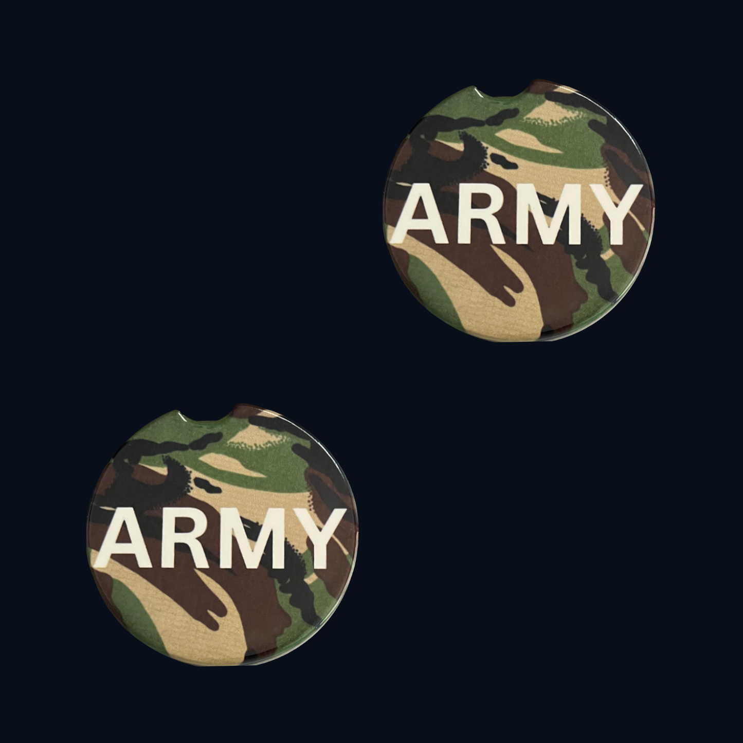 Car Coasters - US Army Camo