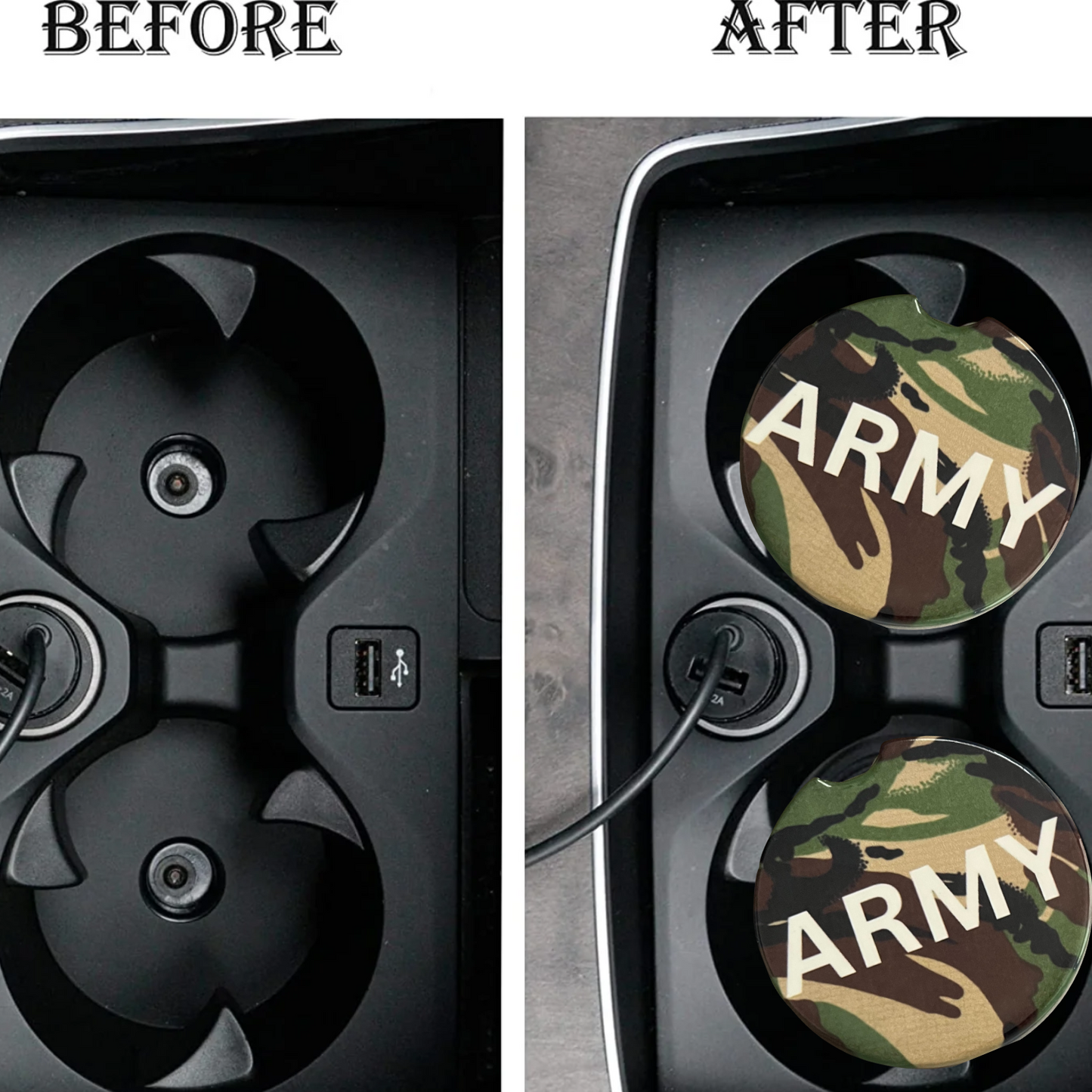 Car Coasters - US Army Camo
