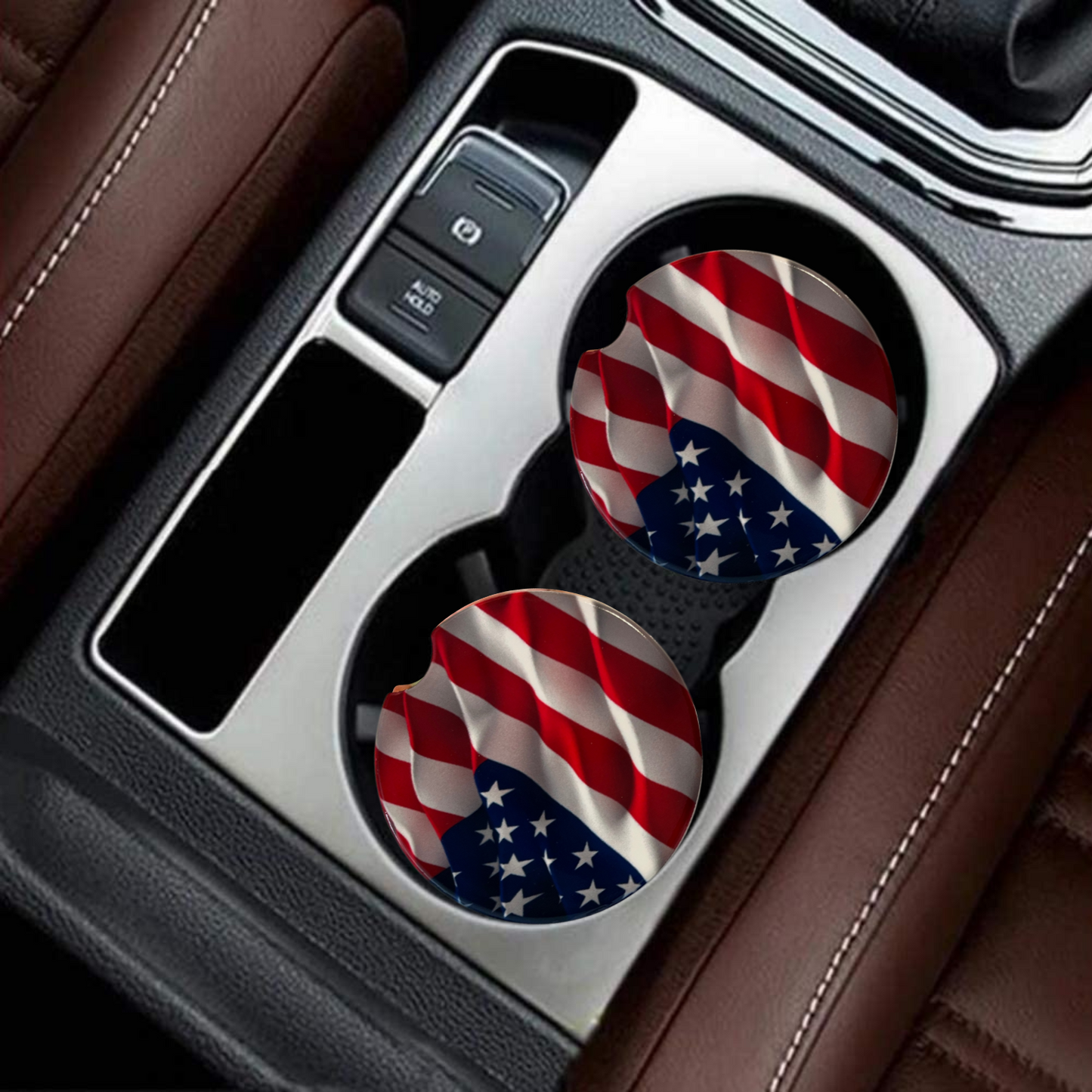 Car Coasters - American Flag