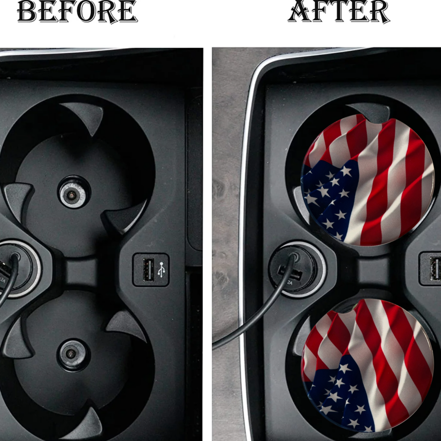 Car Coasters - American Flag