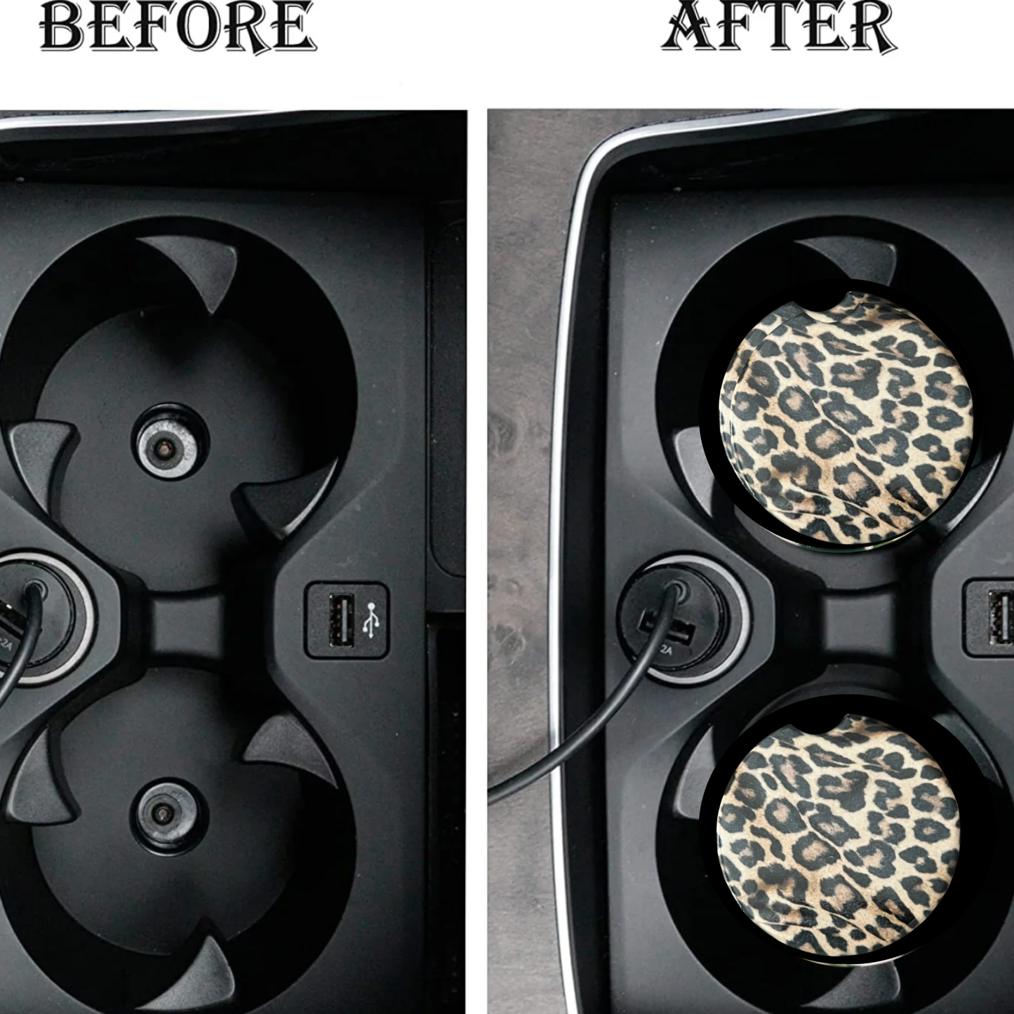 Car Coasters - Cheetah Print