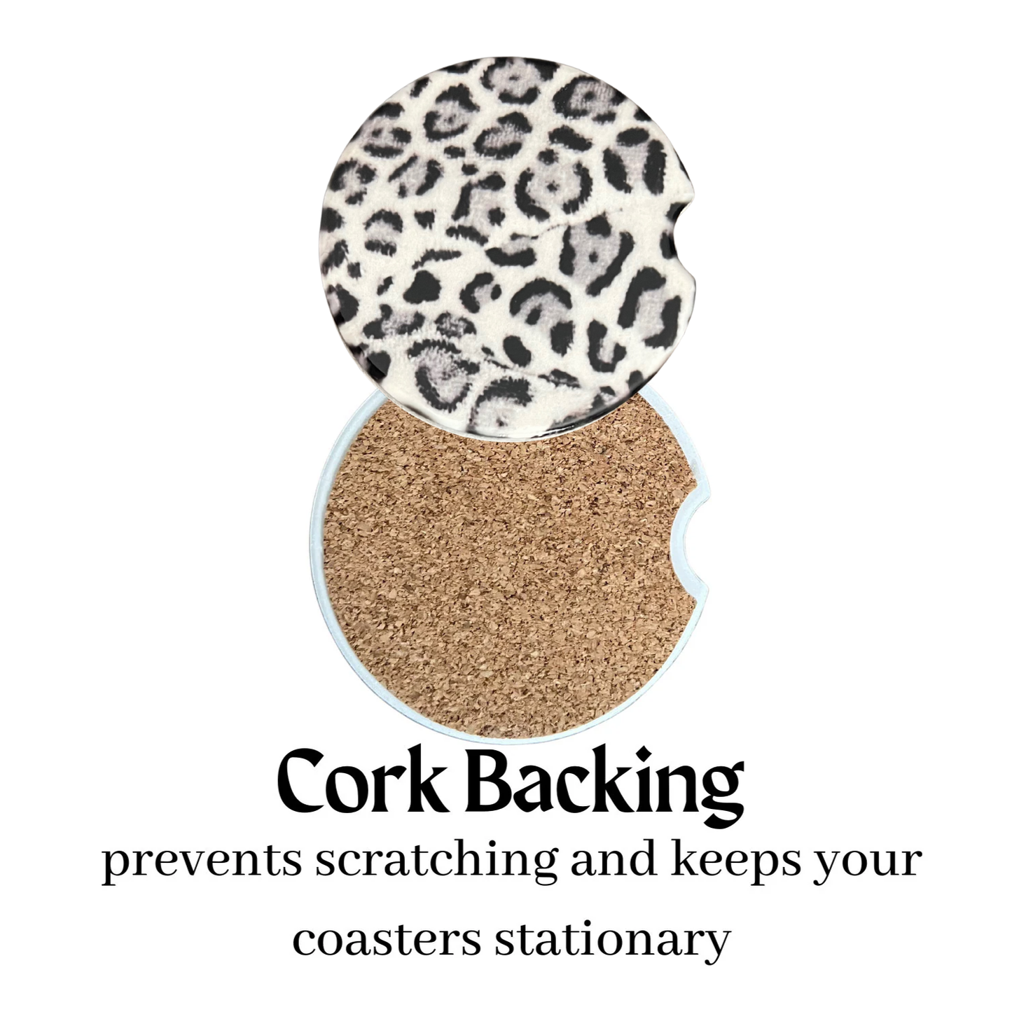 Car Coasters - Leopard Print