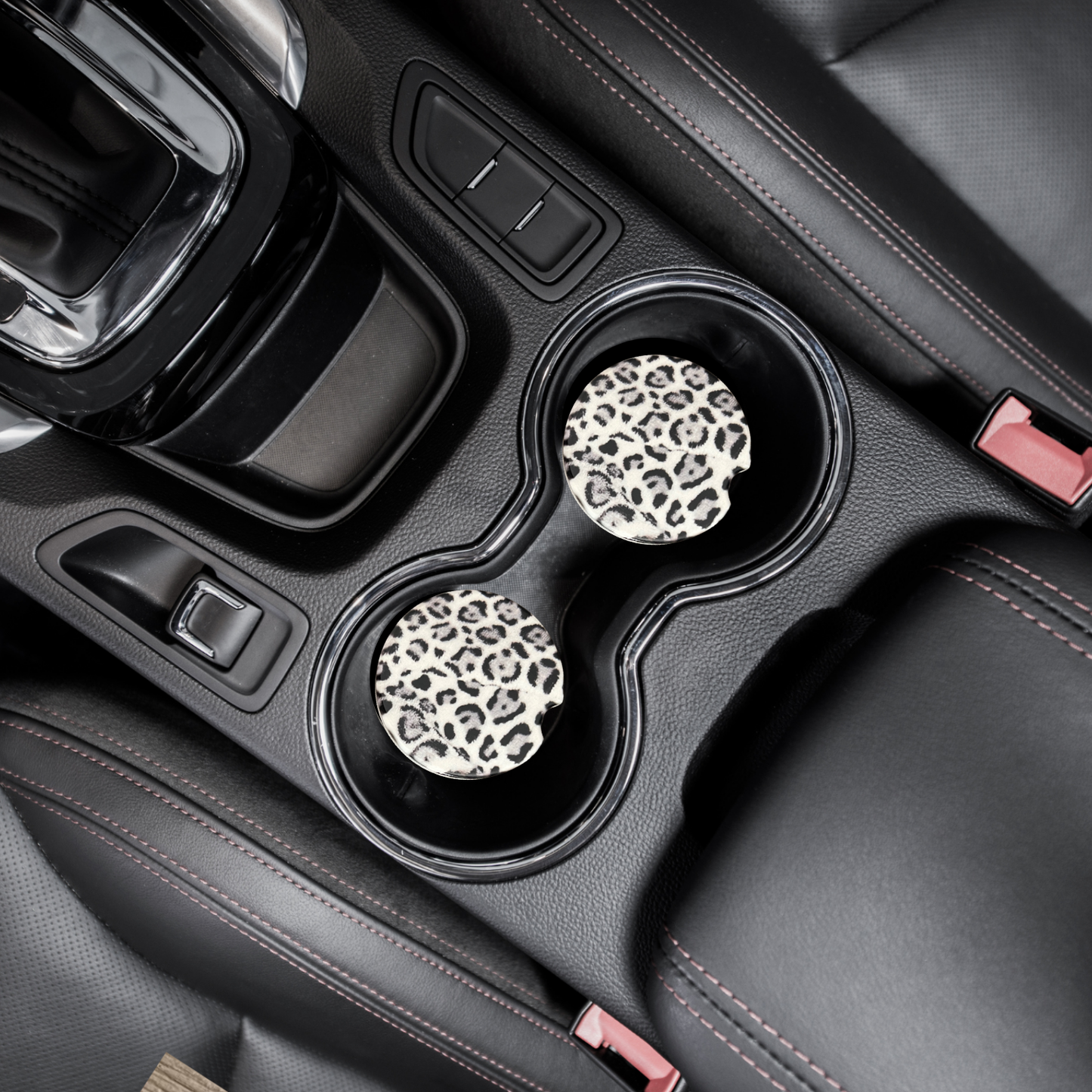 Car Coasters - Leopard Print