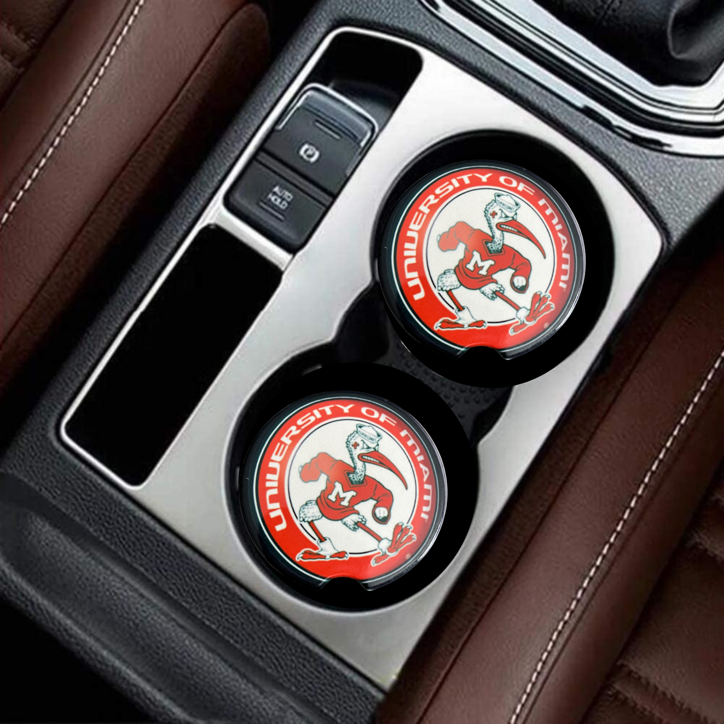 Car Coasters - Miami Hurricanes Mascot  - Sebastian
