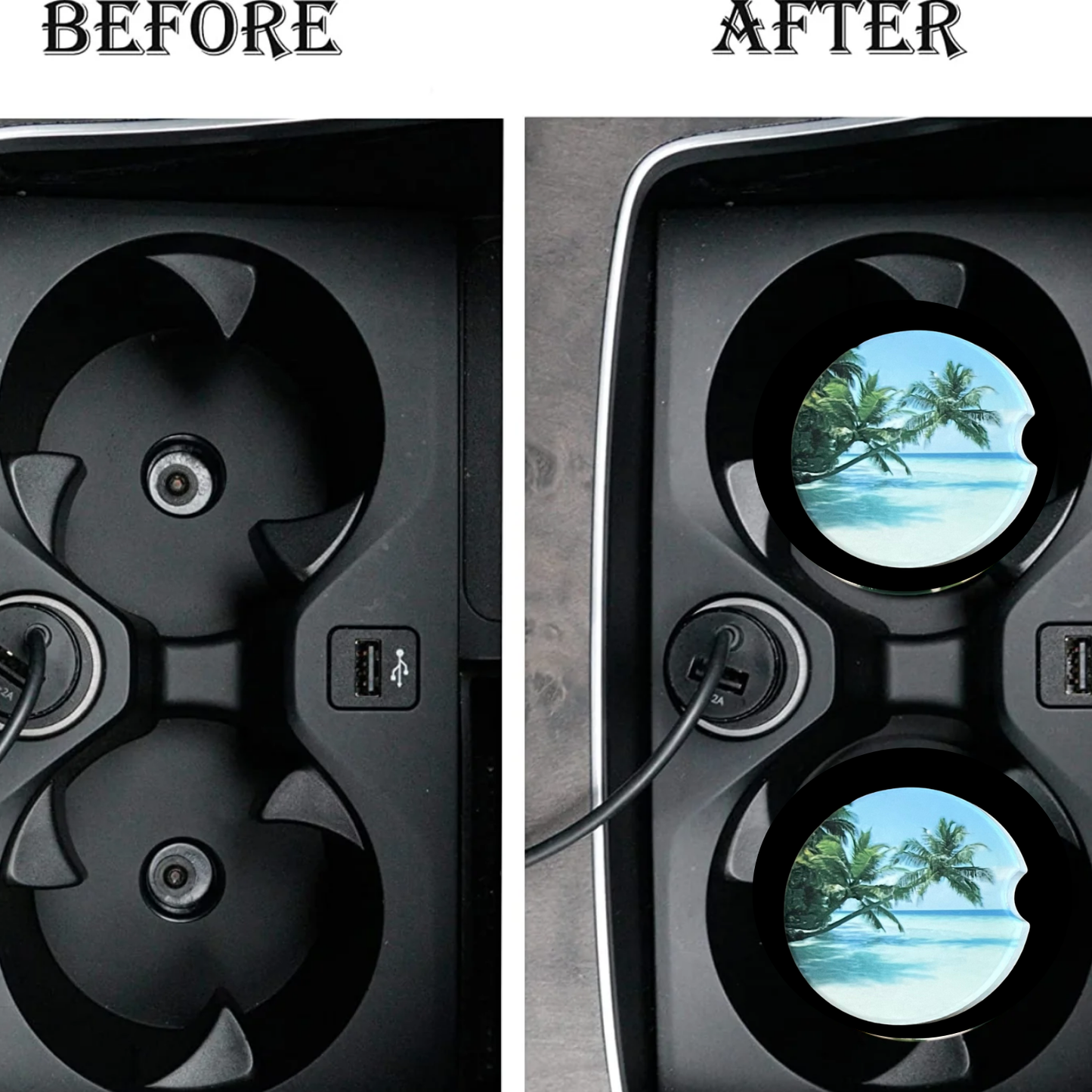 Car Coasters - Tropical Paradise