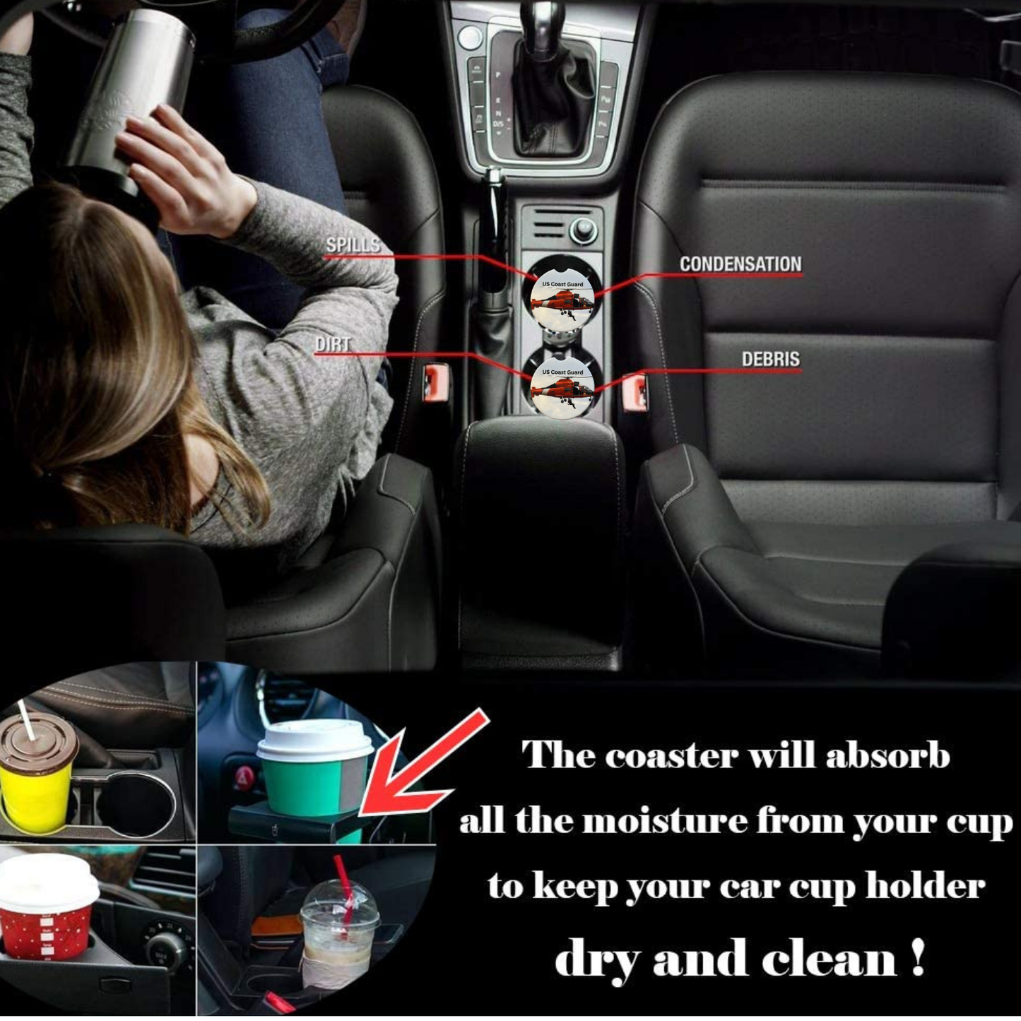 Car Coasters - US Coast Guard Helicopter