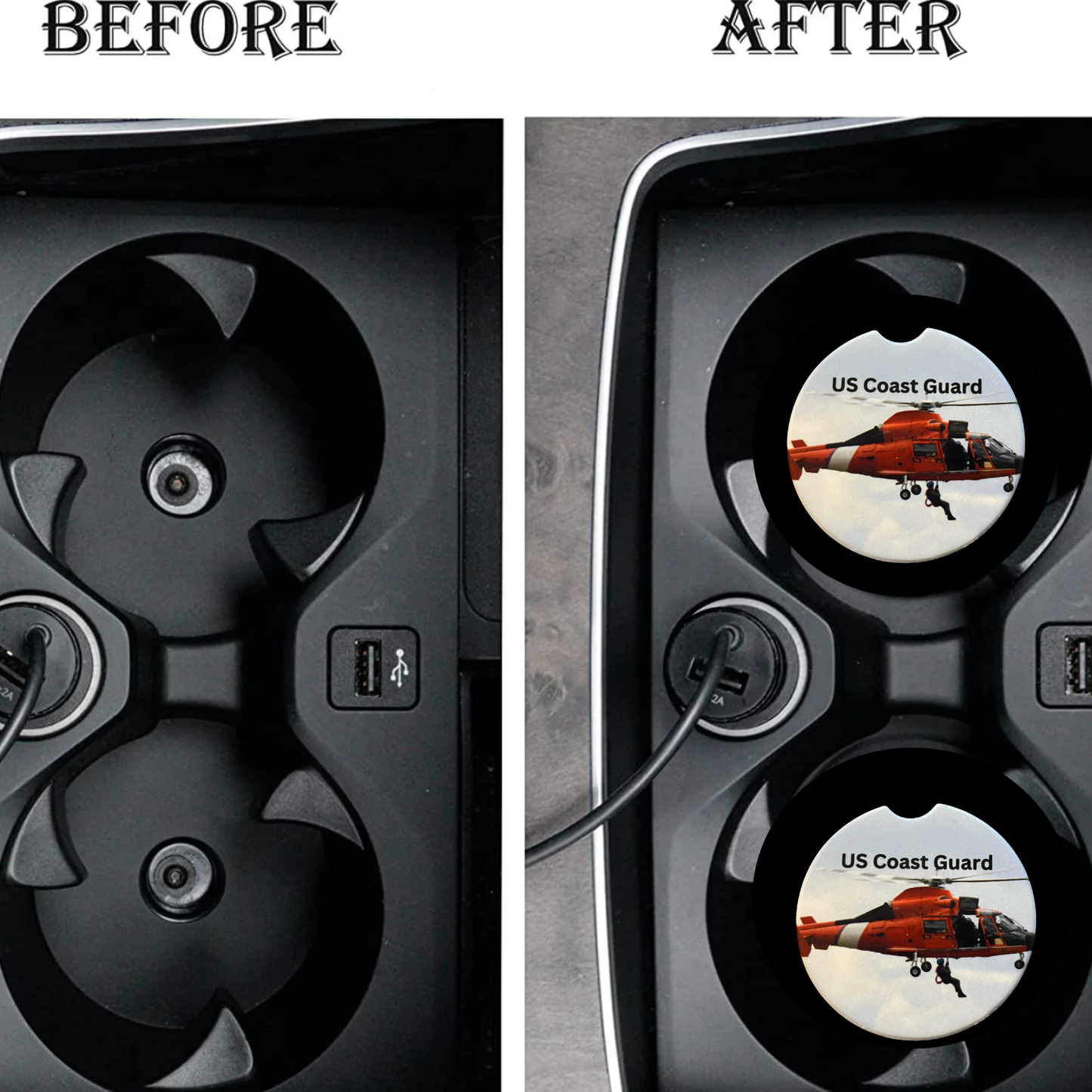 Car Coasters - US Coast Guard Helicopter