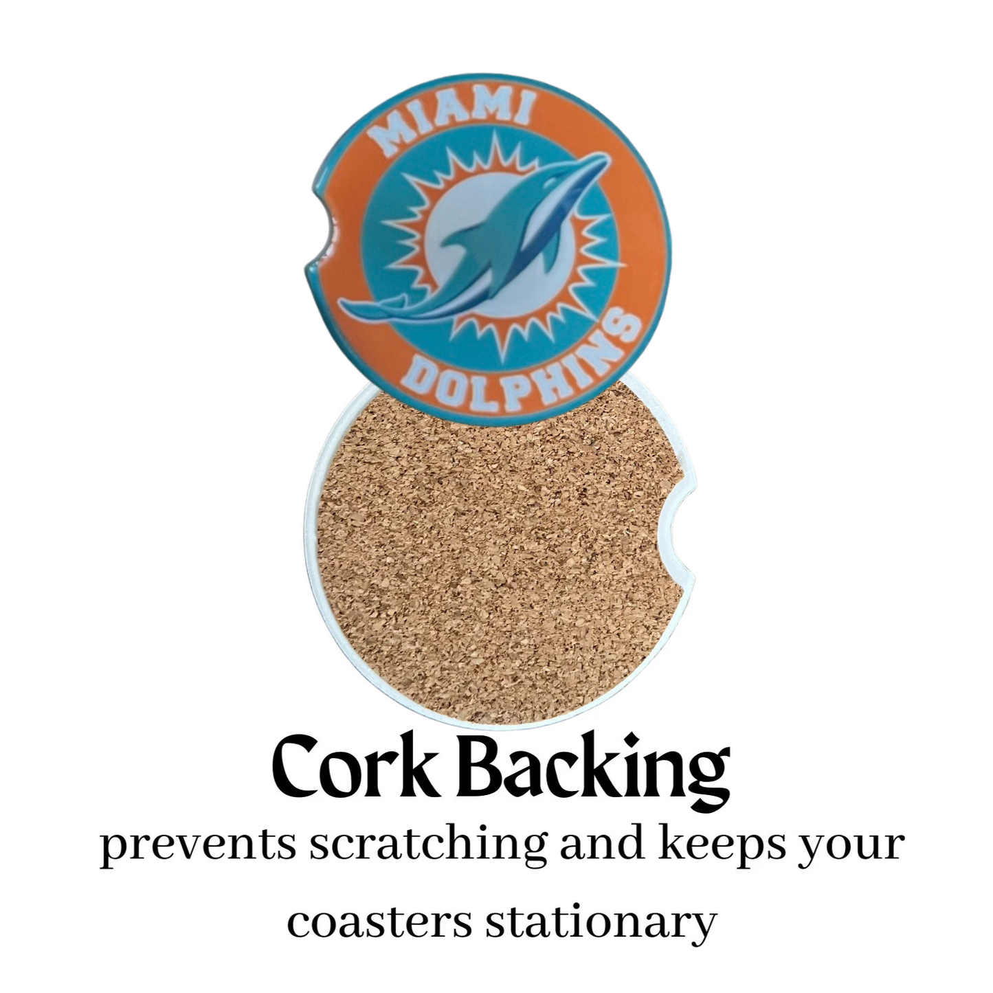 Car Coasters - Miami Dolphins