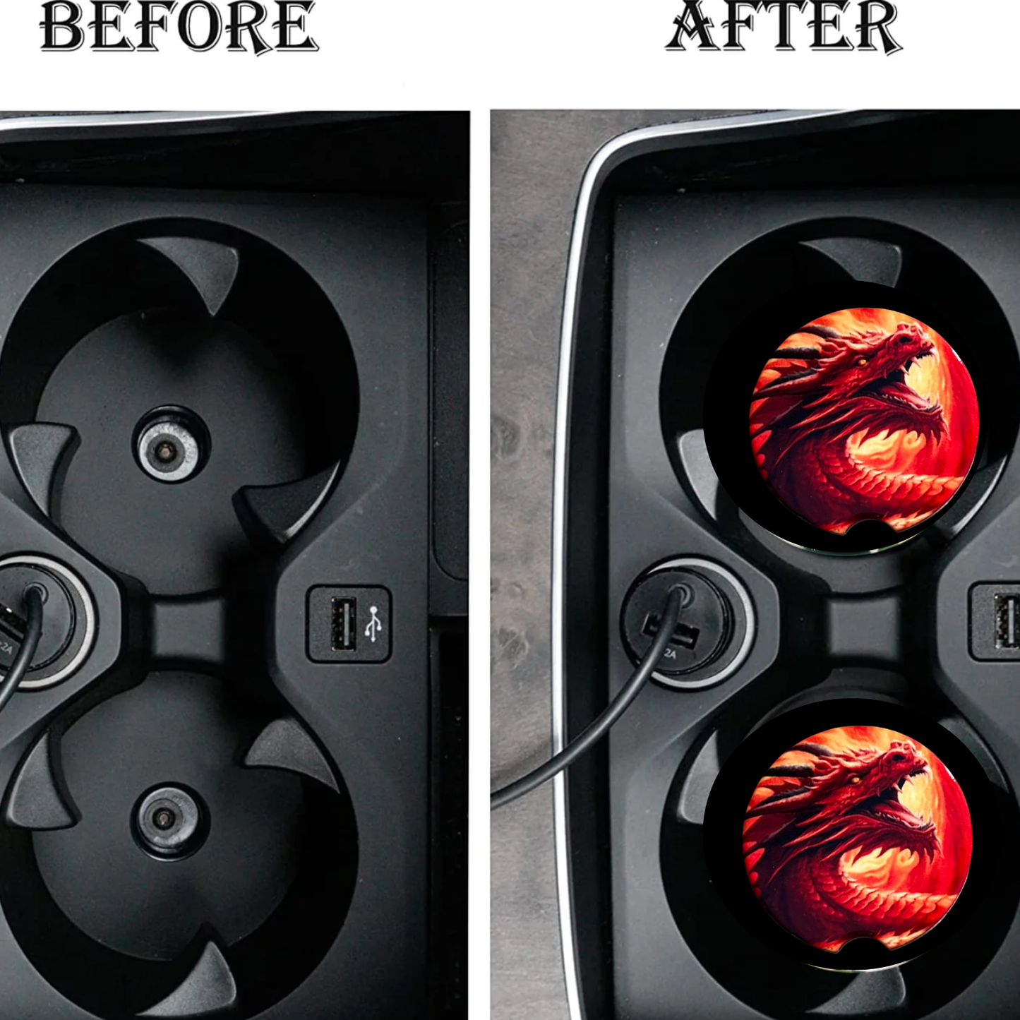 Car Coasters - Red Dragon