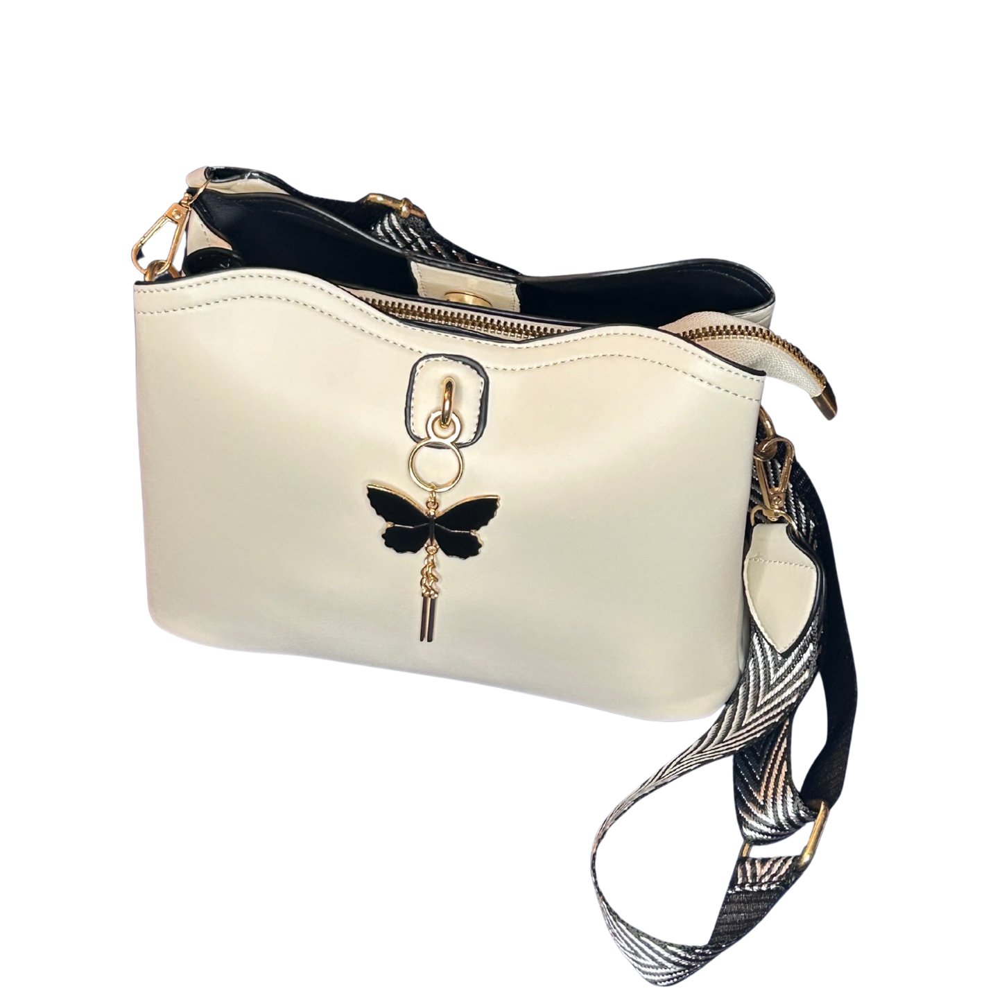 Elegant Butterfly Crossbody Handbag with Shoulder Strap