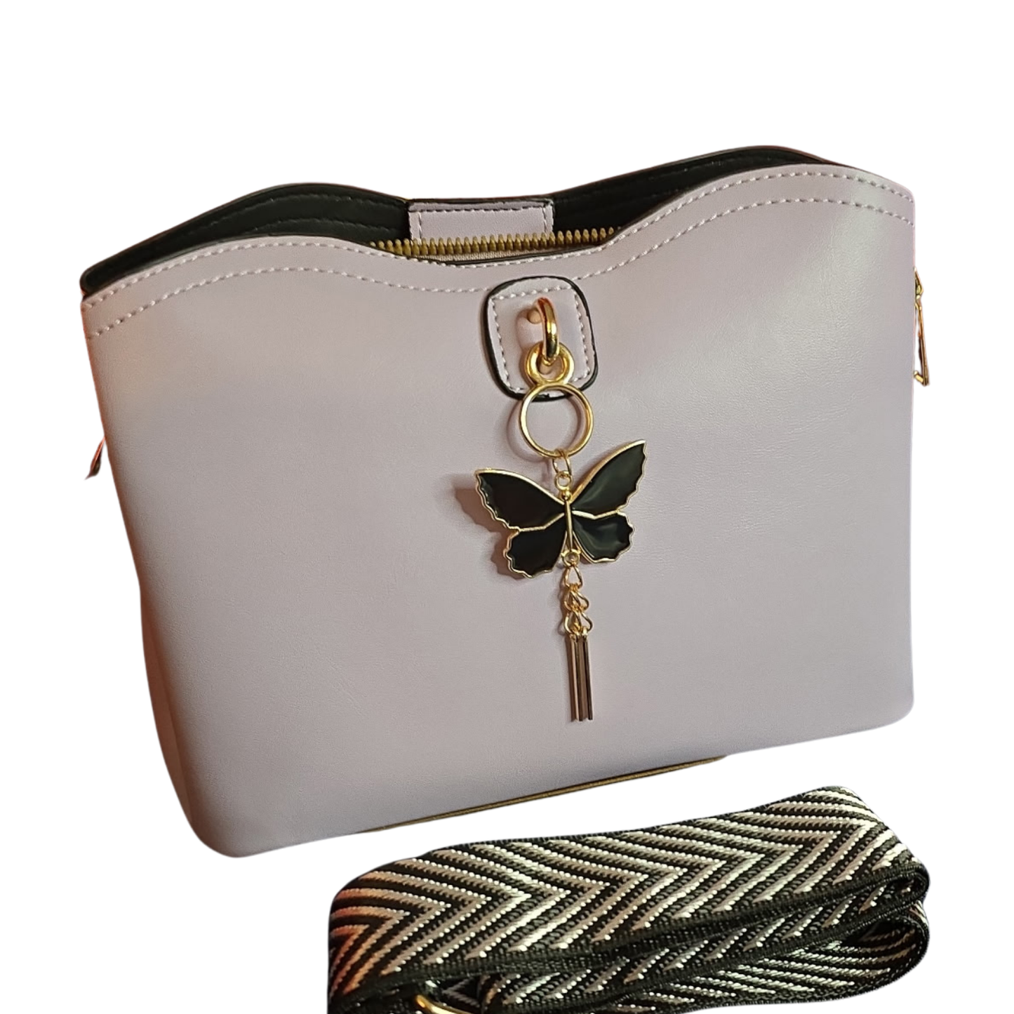 Elegant Butterfly Crossbody Handbag with Shoulder Strap