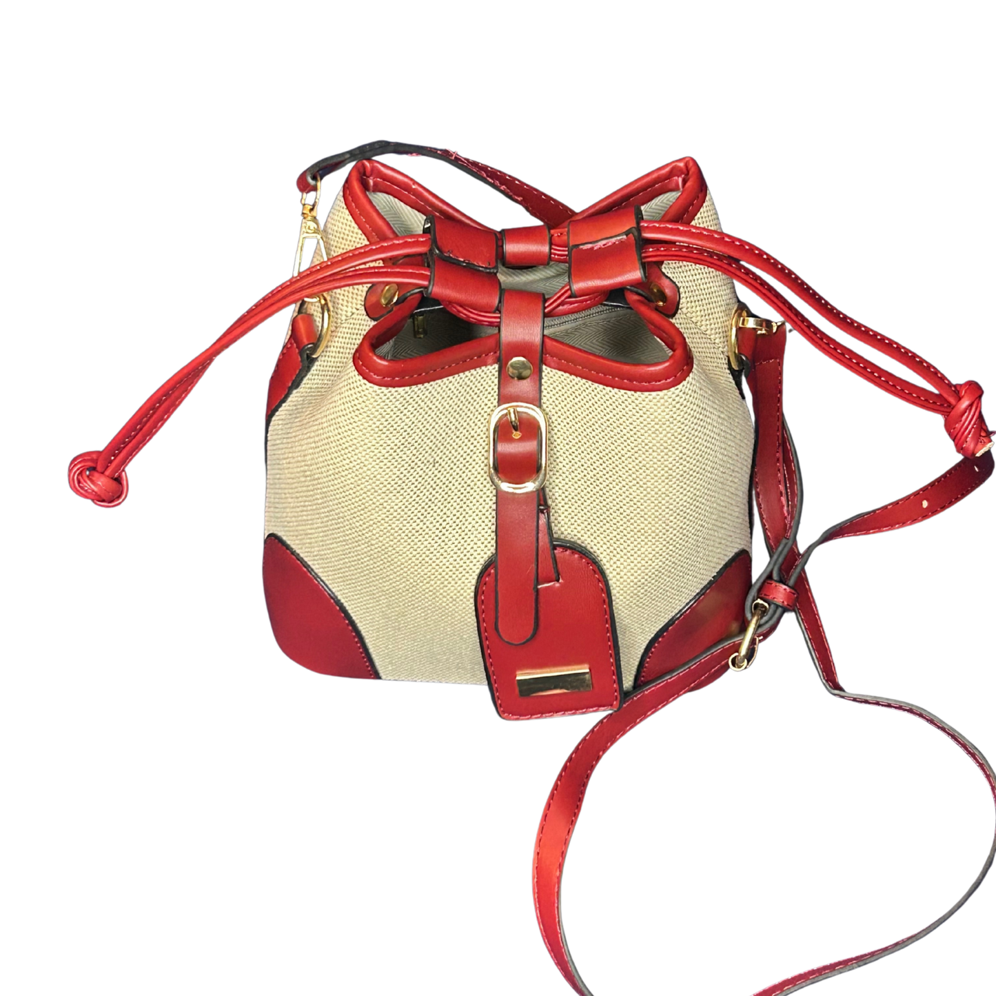 Elegant Crossbody Bucket Draw String Handbag