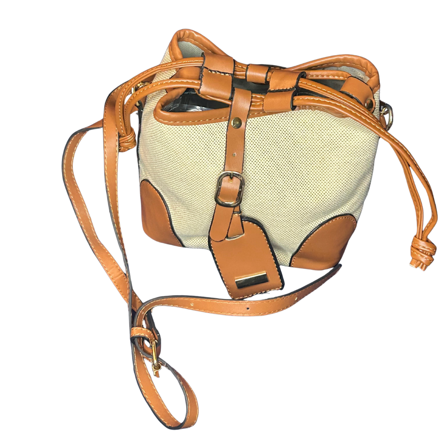 Elegant Crossbody Bucket Draw String Handbag