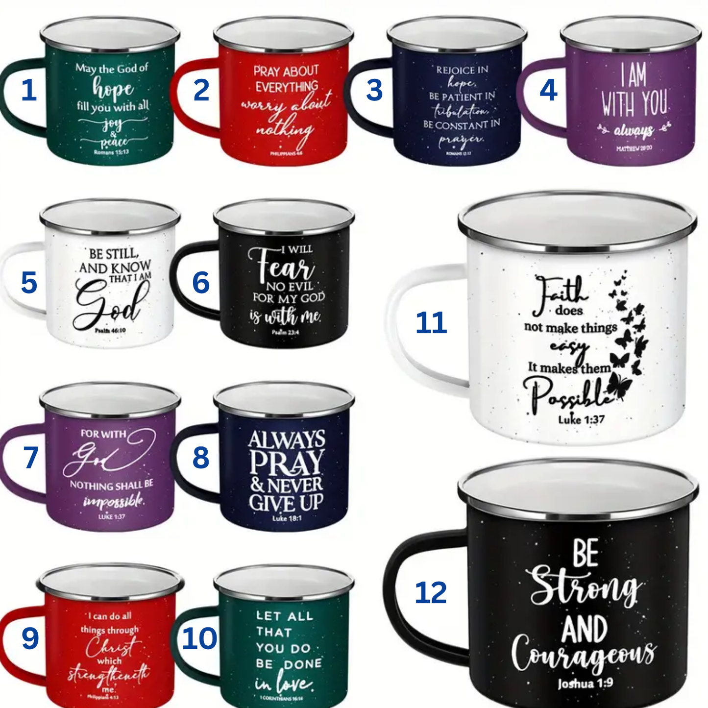 11oz Metal Camper Mug Christian Mug Great Gift for Family Friends or Someone Special