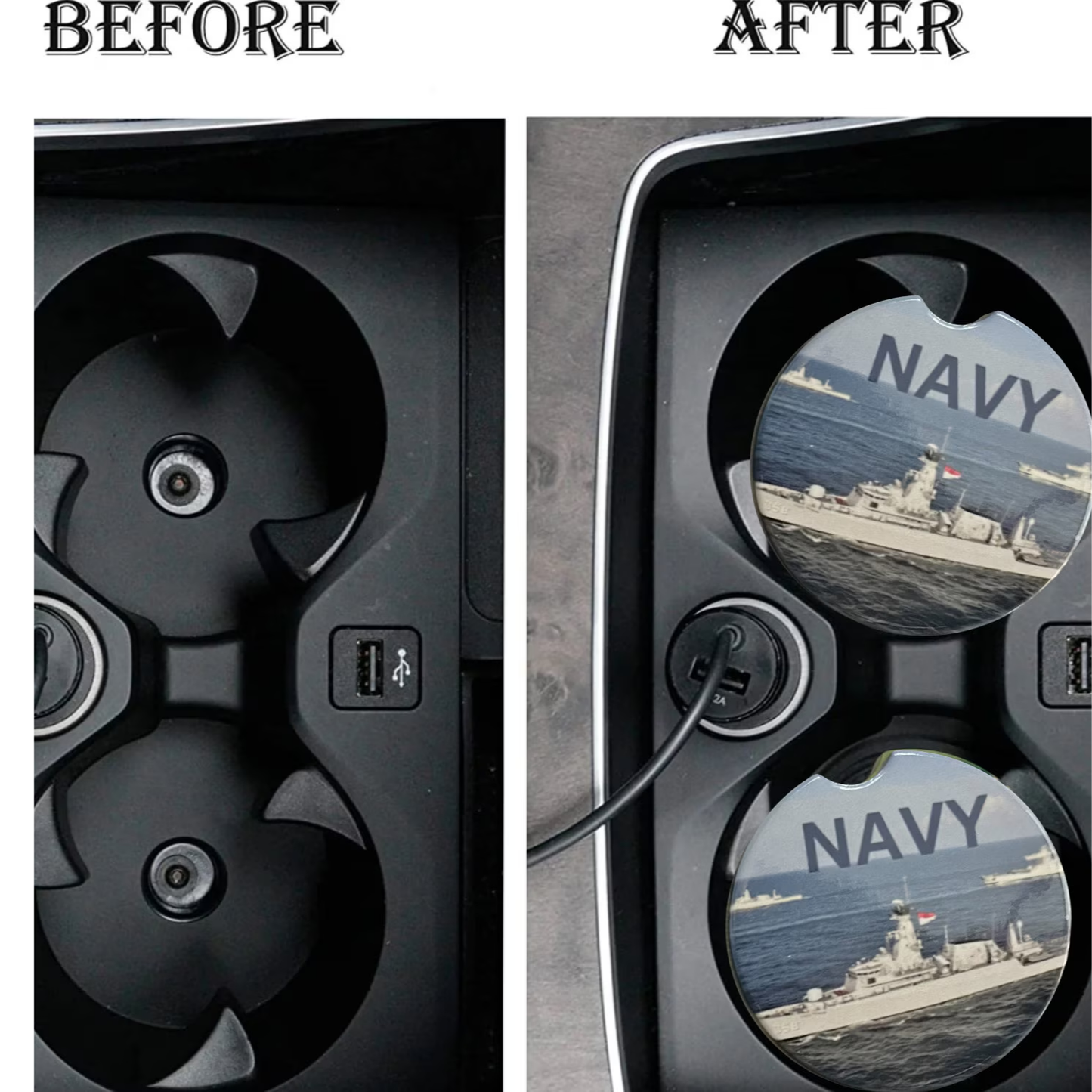 Car Coasters - Navy
