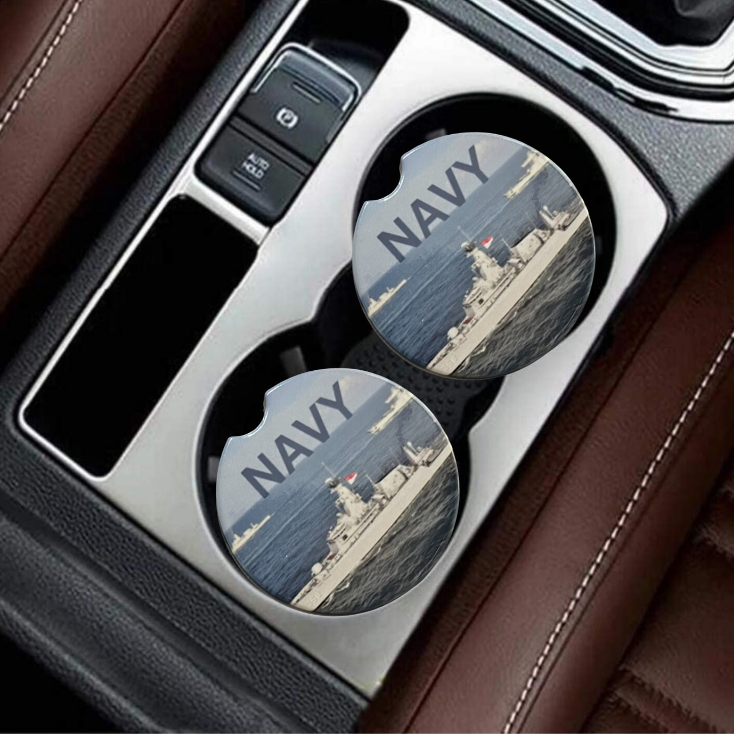 Car Coasters - Navy