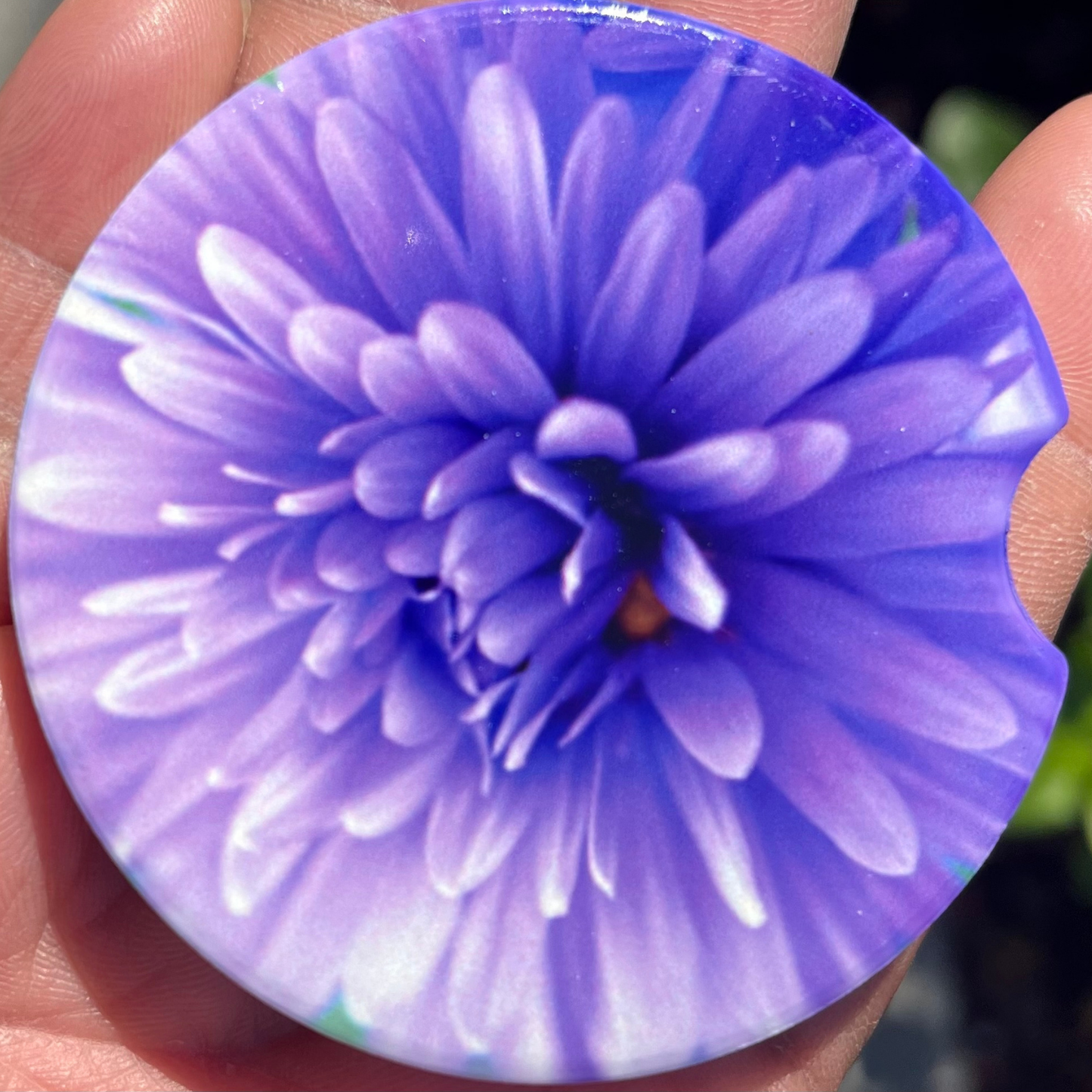 Car Coasters - Purple Flowers