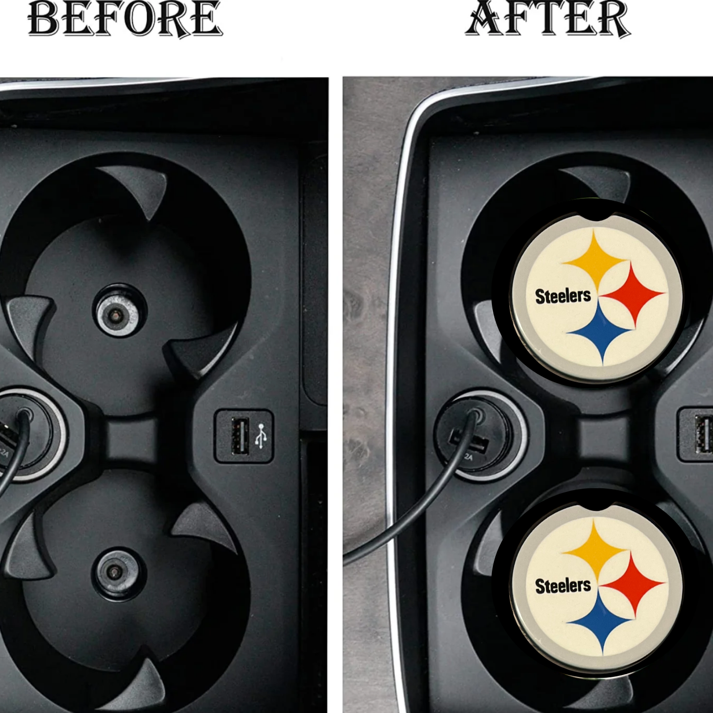 Car Coasters - Pittsburgh Steelers