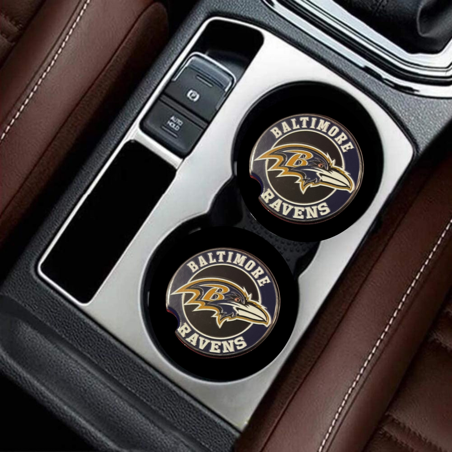 Car Coasters - Baltimore Ravens
