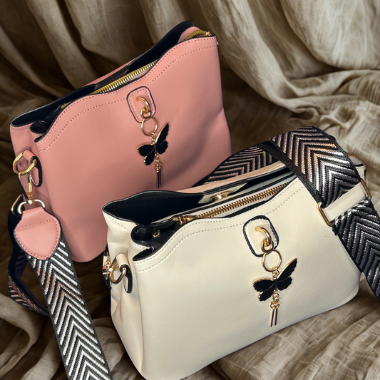 Elegant Butterfly Crossbody Handbag with Shoulder Strap