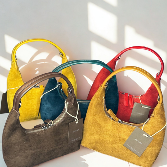Elegant Suede Shoulder Handbag
